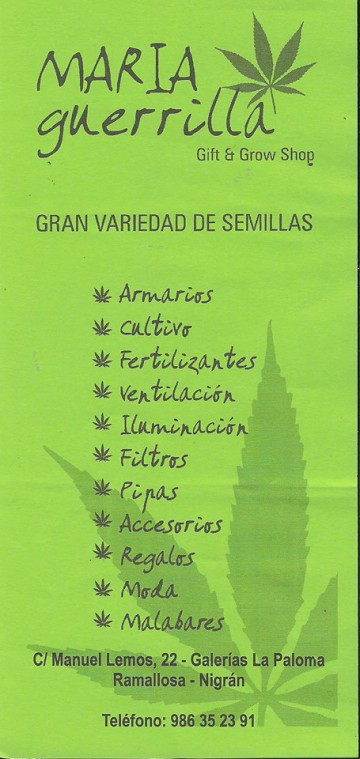Grow Shop MarÃ­a Guerrilla