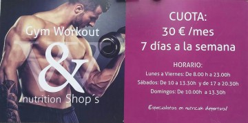 Gym workout Nutrition Shop